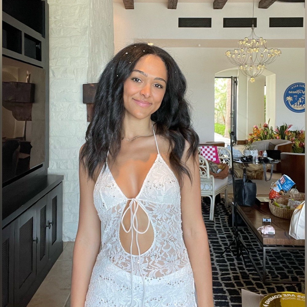 White Fox Boutique Lace Mini Dress